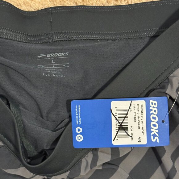 Brooks Journey 7" 2-in-1 Short - NWT Large - Picture 3 of 3